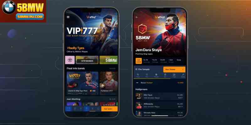 Mobile betting interface of VIP777 and 5BMW bookmakers